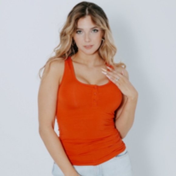 Klassy Network Tops Nwt Klassy Network Henley Tank Full Length